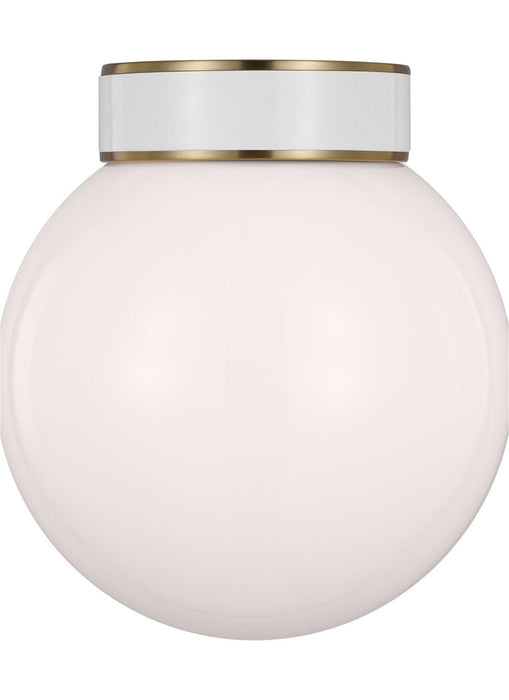 Visual Comfort Studio KSF1051BBSGW One Light Flush Mount, Burnished Brass