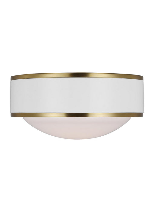 Visual Comfort Studio KSF1061BBSGW LED Flush Mount, Burnished Brass