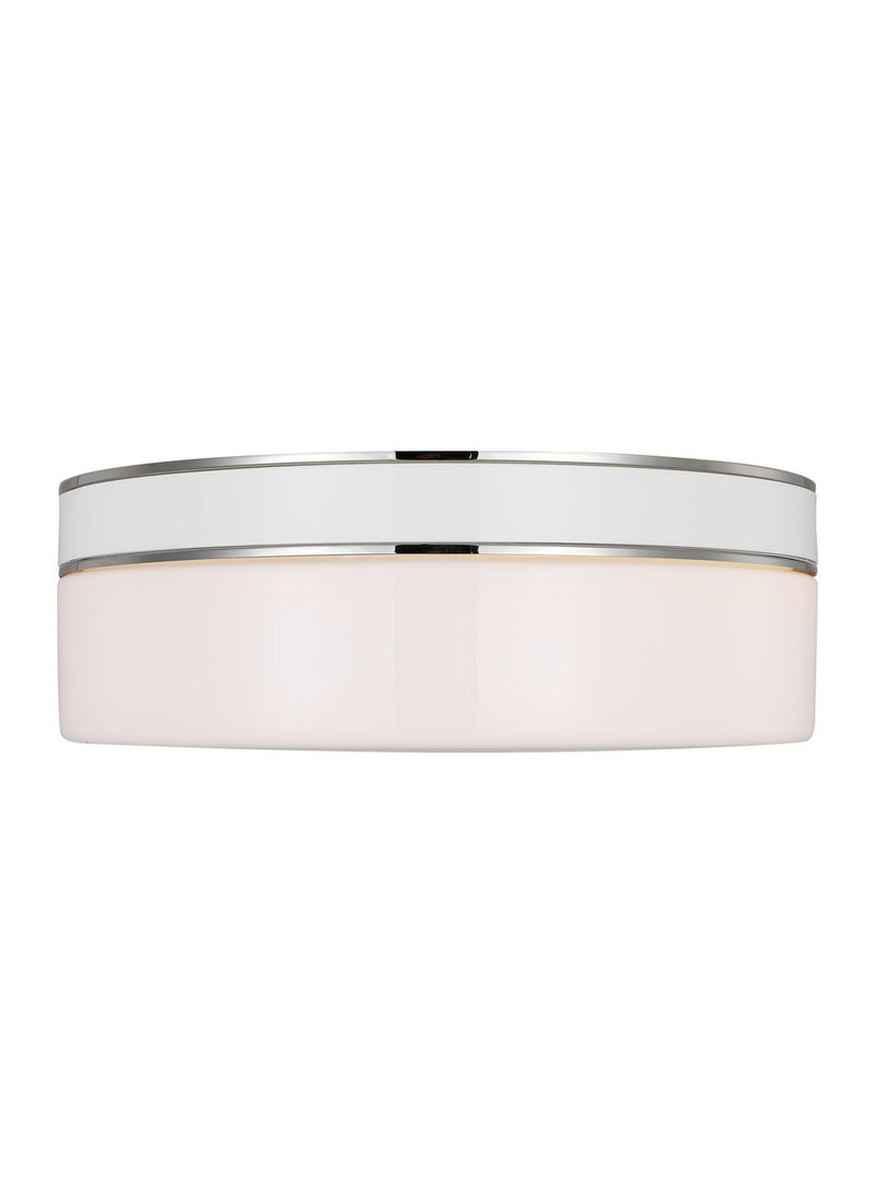 Visual Comfort Studio KSF1072PNGW Two Light Flush Mount, Polished Nickel