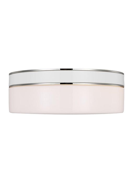 Visual Comfort Studio KSF1072PNGW Two Light Flush Mount, Polished Nickel
