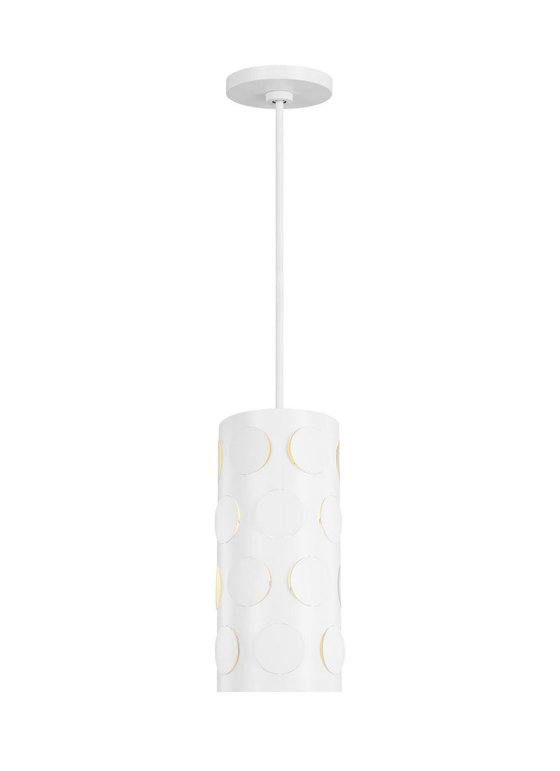 Visual Comfort Studio KSP1011MWT One Light Pendant, Matte White