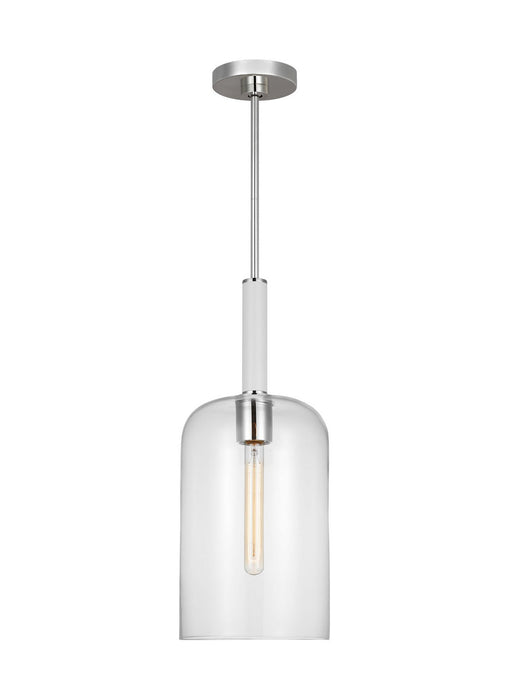 Visual Comfort Studio KSP1051PNGW One Light Pendant, Polished Nickel