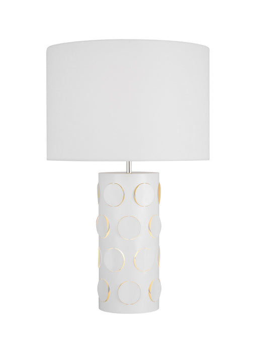 Visual Comfort Studio KST1022PN1 Two Light Table Lamp, Polished Nickel