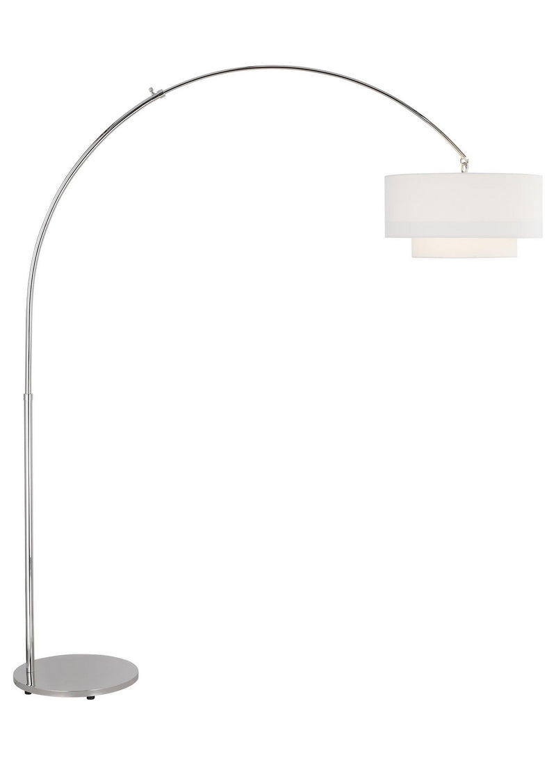 Visual Comfort Studio KST1031PN1 One Light Floor Lamp, Polished Nickel