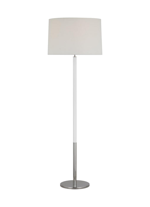 Visual Comfort Studio KST1051PNGW1 One Light Floor Lamp, Polished Nickel