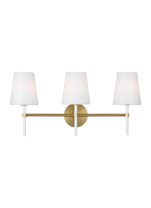 Visual Comfort Studio KSV1013BBSGW Three Light Vanity, Burnished Brass