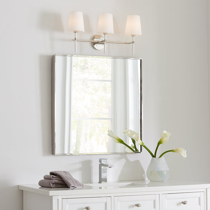 Visual Comfort Studio KSV1013PNGW Three Light Vanity, Polished Nickel