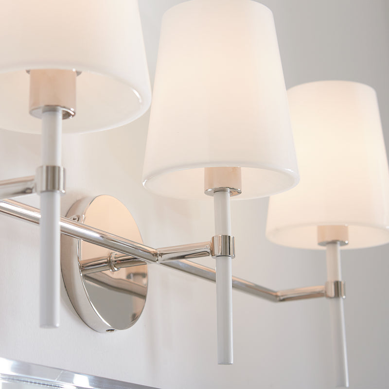 Visual Comfort Studio KSV1013PNGW Three Light Vanity, Polished Nickel