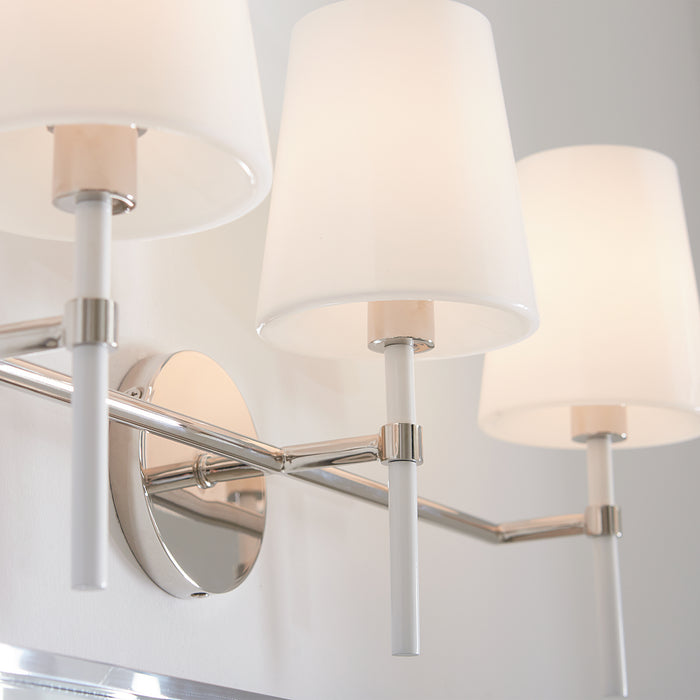 Visual Comfort Studio KSV1013PNGW Three Light Vanity, Polished Nickel
