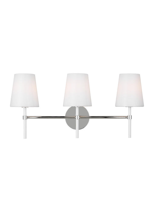 Visual Comfort Studio KSV1013PNGW Three Light Vanity, Polished Nickel