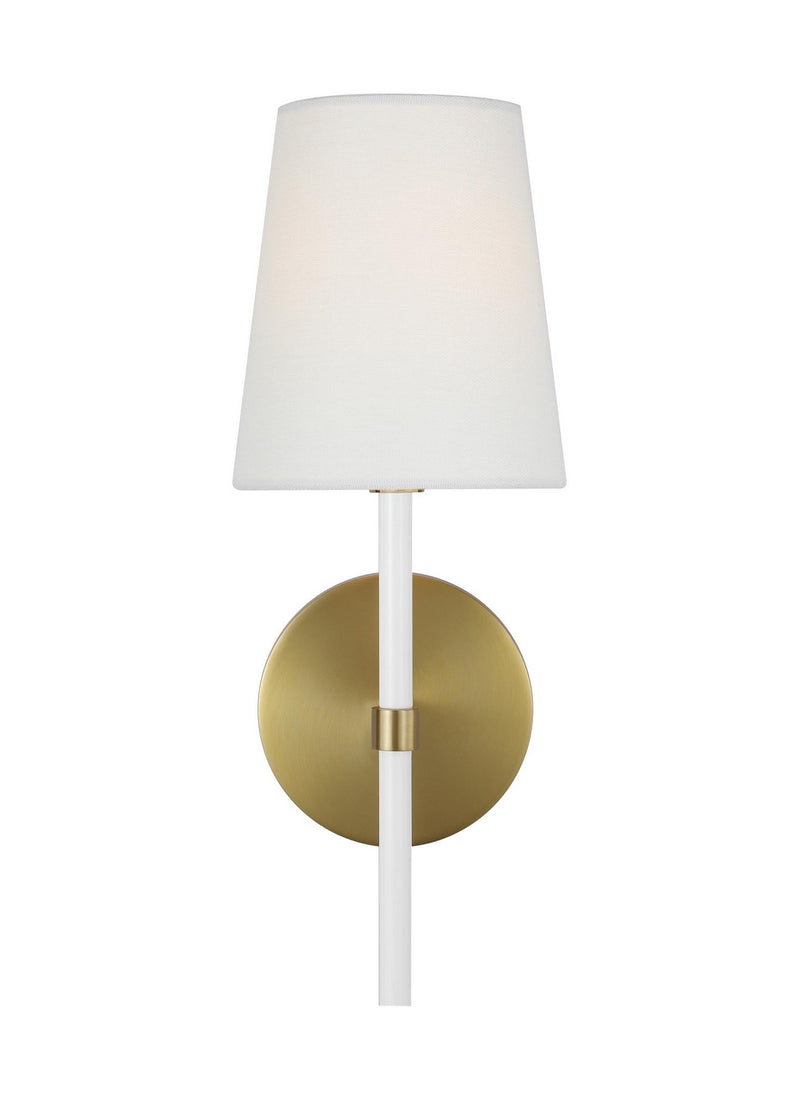 Visual Comfort Studio KSW1081BBSGW One Light Wall Sconce, Burnished Brass