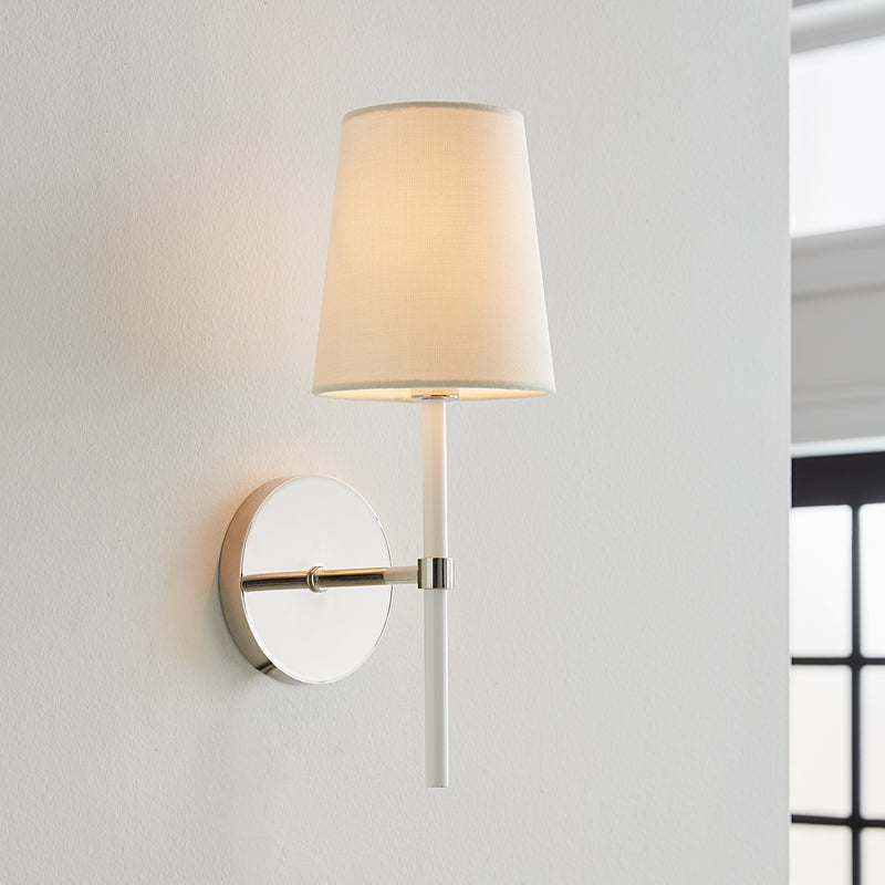 Visual Comfort Studio KSW1081PNGW One Light Wall Sconce, Polished Nickel