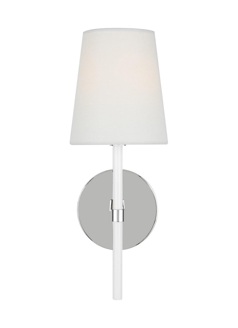 Visual Comfort Studio KSW1081PNGW One Light Wall Sconce, Polished Nickel