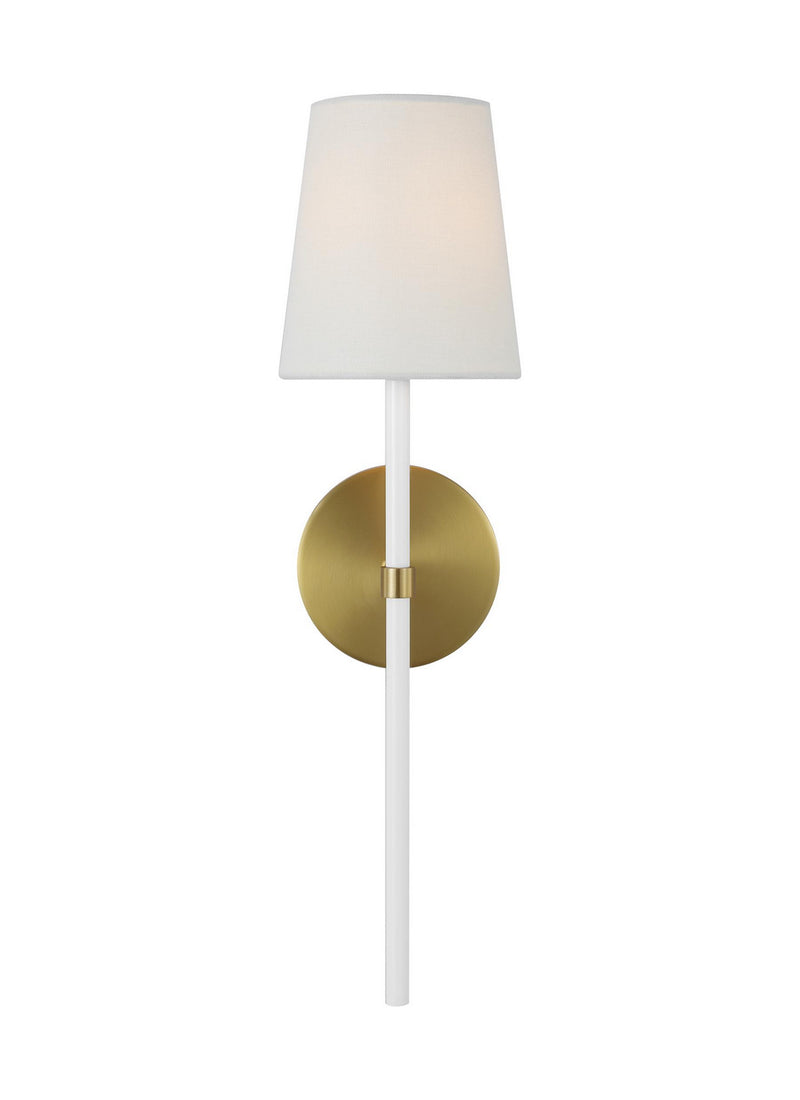 Visual Comfort Studio KSW1091BBSGW One Light Wall Sconce, Burnished Brass