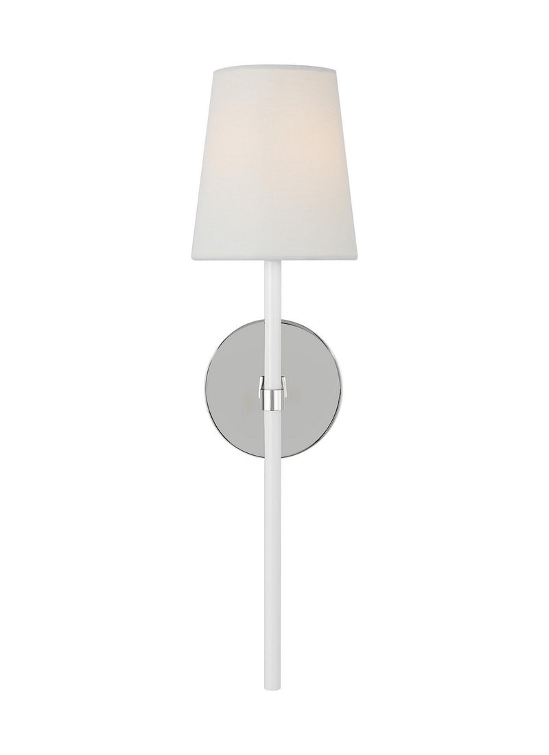Visual Comfort Studio KSW1091PNGW One Light Wall Sconce, Polished Nickel