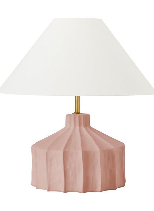 Visual Comfort Studio KT1321DR1 One Light Table Lamp, Dusty Rose