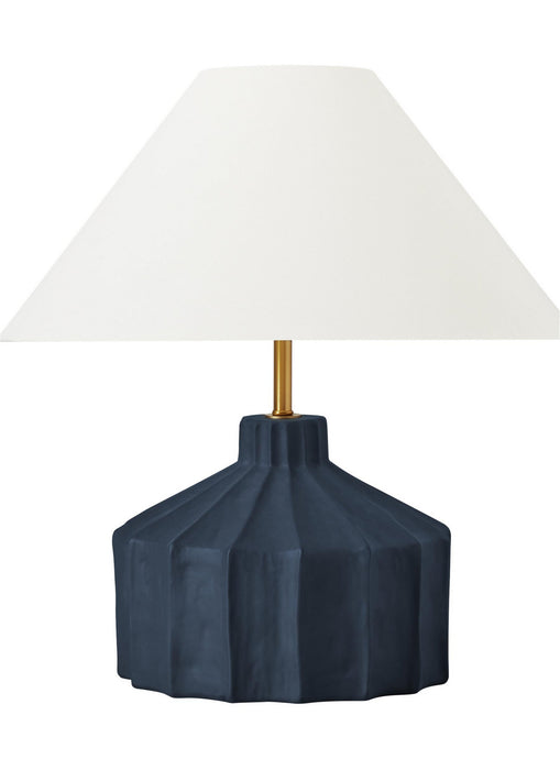 Visual Comfort Studio KT1321MMBW1 One Light Table Lamp, Matte Medium Blue Wash