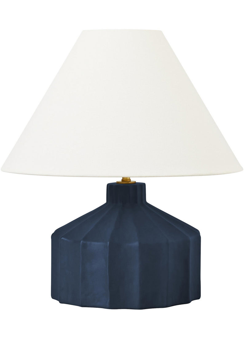 Visual Comfort Studio KT1331MMBW1 One Light Table Lamp, Matte Medium Blue Wash
