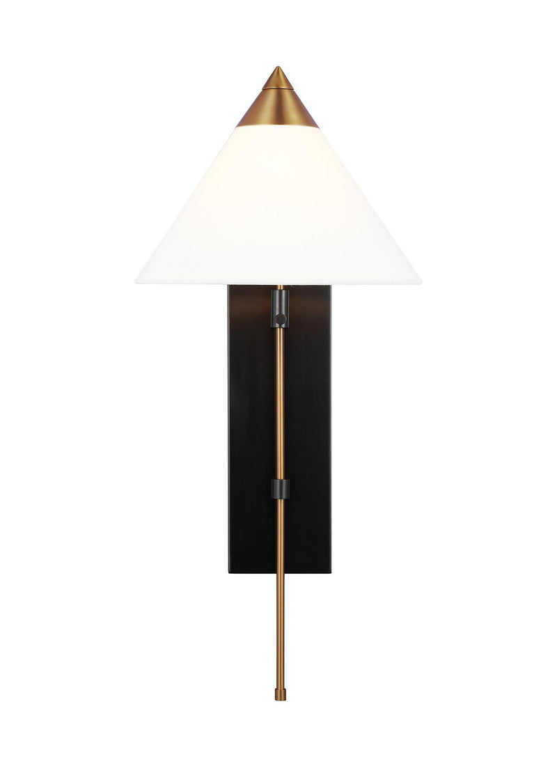 Visual Comfort Studio KWL1121BBSBNZ One Light Wall Sconce, Burnished Brass and Deep Bronze