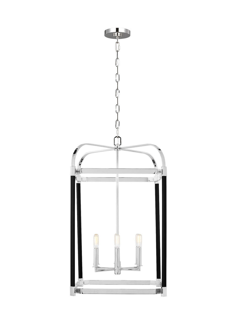 Visual Comfort Studio LC1156PN Six Light Lantern, Polished Nickel