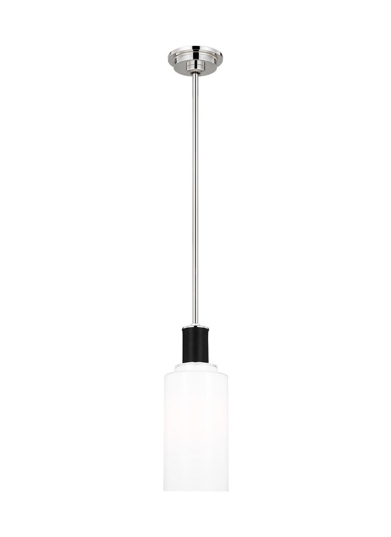 Visual Comfort Studio LP1071PNMG One Light Pendant, Polished Nickel