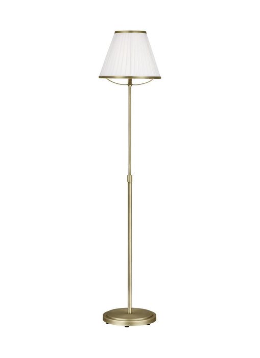 Visual Comfort Studio LT1141TWB1 One Light Floor Lamp, Time Worn Brass