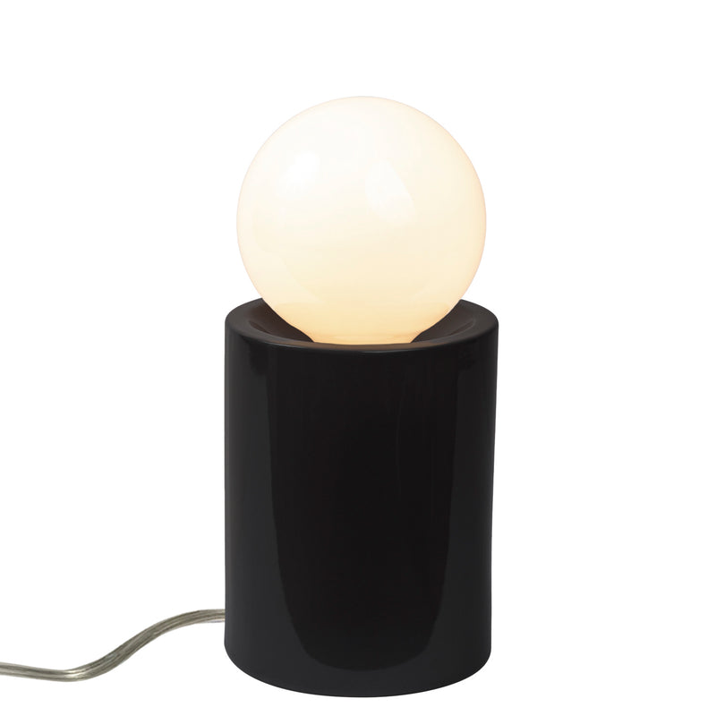 Justice Designs CER-2460-BLK One Light Portable, Gloss Black