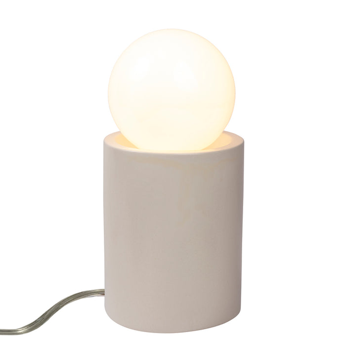 Justice Designs CER-2460-MAT One Light Portable, Matte White