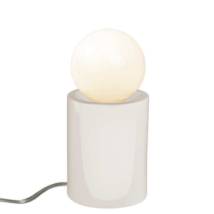 Justice Designs CER-2460-WHT One Light Portable, Gloss White