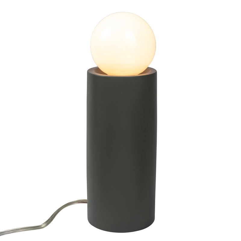 Justice Designs CER-2465-PWGN One Light Portable, Pewter Green