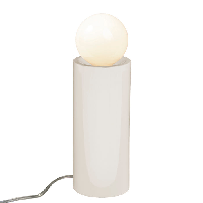 Justice Designs CER-2465-WHT One Light Portable, Gloss White