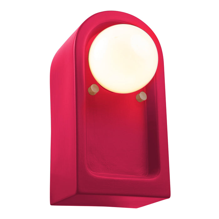 Justice Designs CER-3010-CRSE One Light Wall Sconce, Cerise