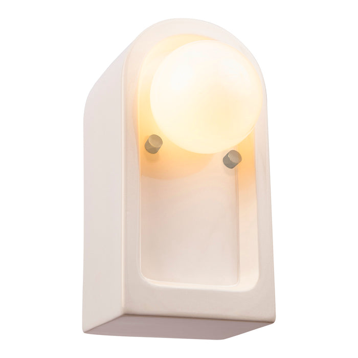 Justice Designs CER-3010-MAT One Light Wall Sconce, Matte White
