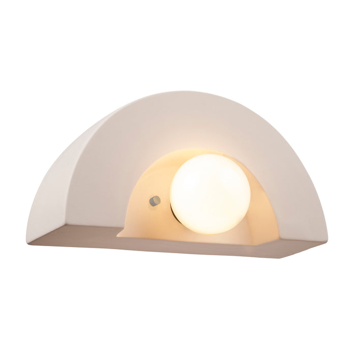 Justice Designs CER-3020-BIS One Light Wall Sconce, Bisque