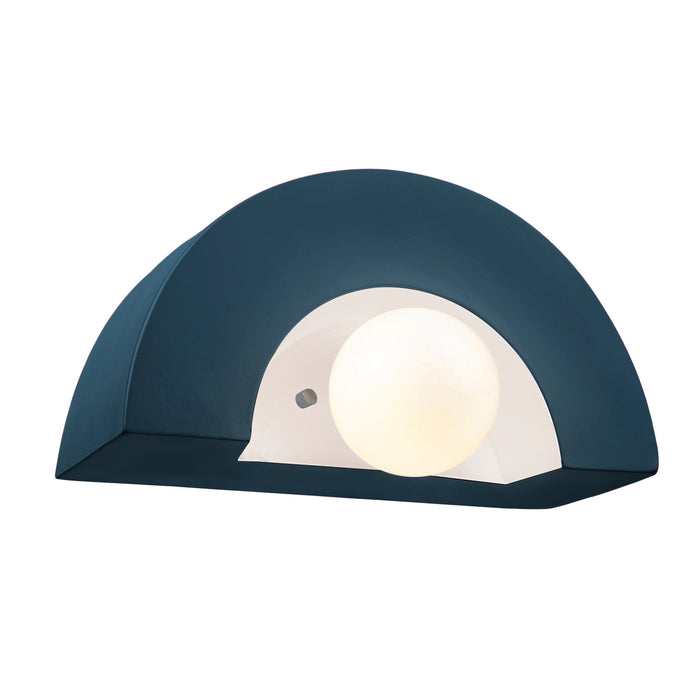 Justice Designs CER-3020-MDMT One Light Wall Sconce, Midnight Sky with Matte White internal finish