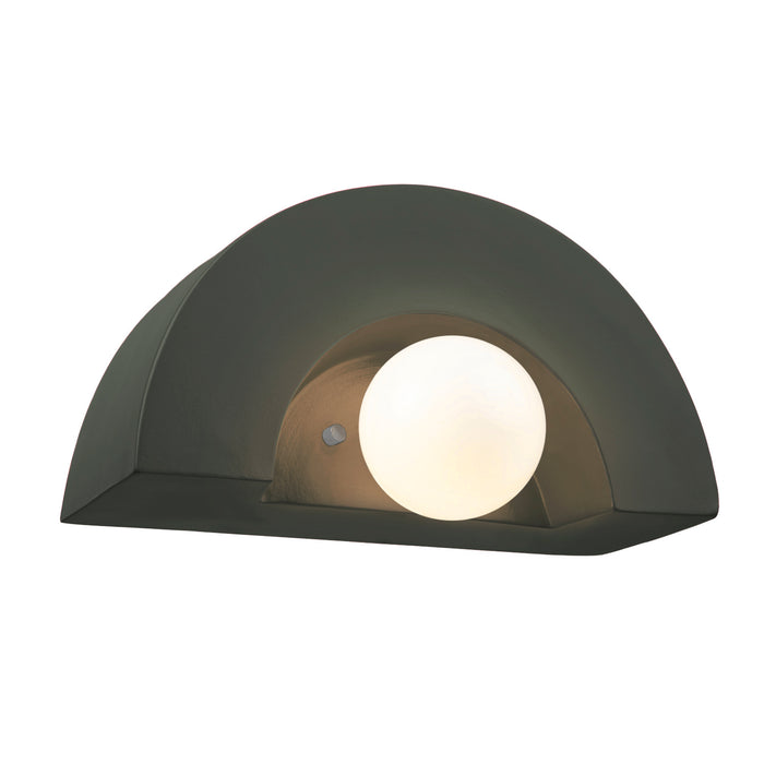 Justice Designs CER-3020-PWGN One Light Wall Sconce, Pewter Green