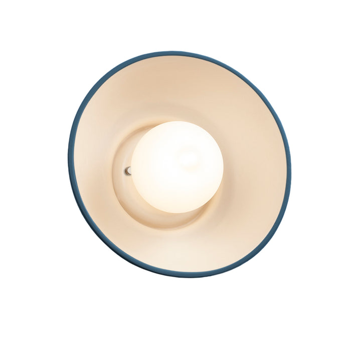 Justice Designs CER-3030-MDMT Wall Sconce, Midnight Sky with Matte White internal finish