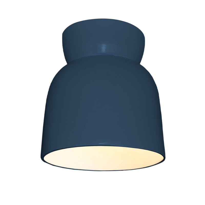 Justice Designs CER-6190-MID One Light Flush-Mount, Midnight Sky