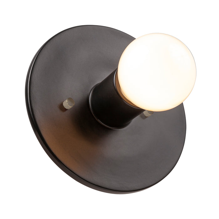 Justice Designs CER-6270-CRB One Light Wall Sconce, Carbon - Matte Black