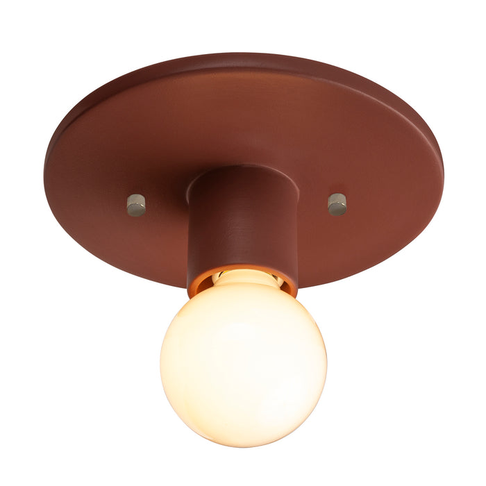 Justice Designs CER-6275-CLAY One Light Flush-Mount, Canyon Clay
