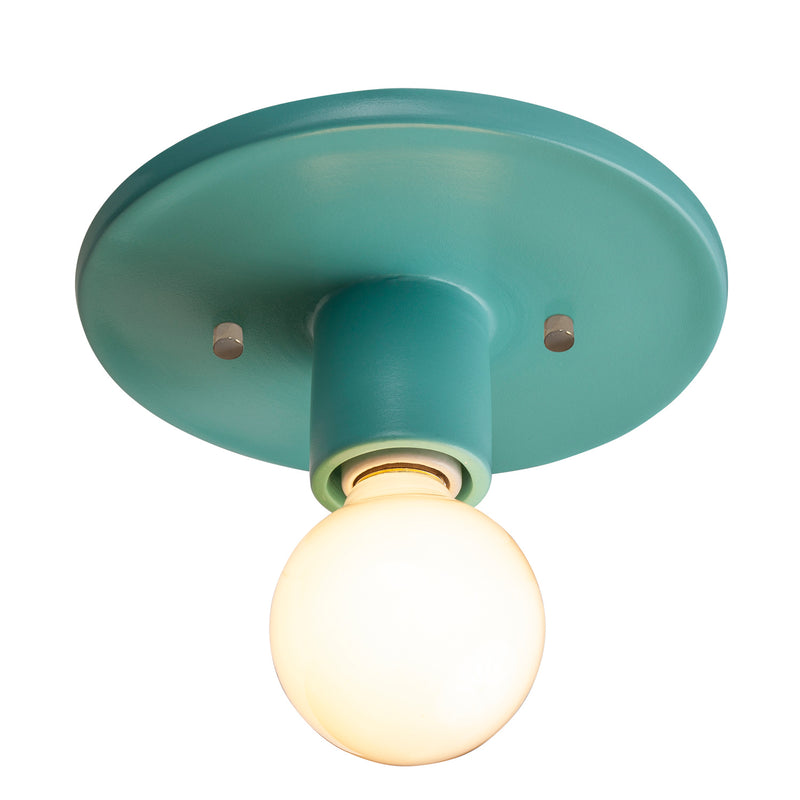 Justice Designs CER-6275-RFPL One Light Flush-Mount, Reflecting Pool