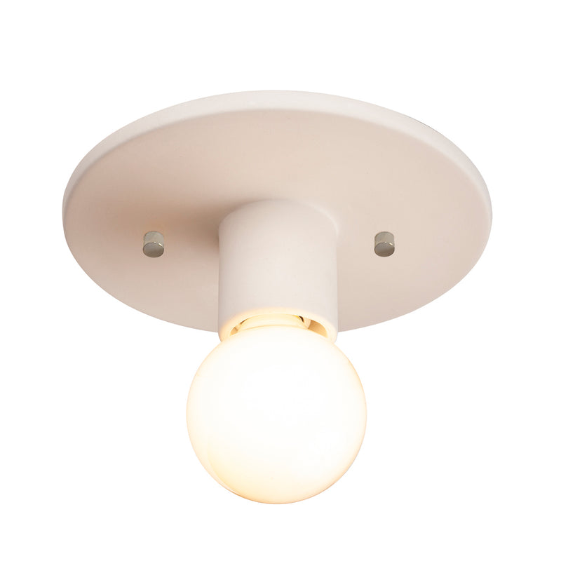 Justice Designs CER-6285-BIS One Light Flush-Mount, Bisque