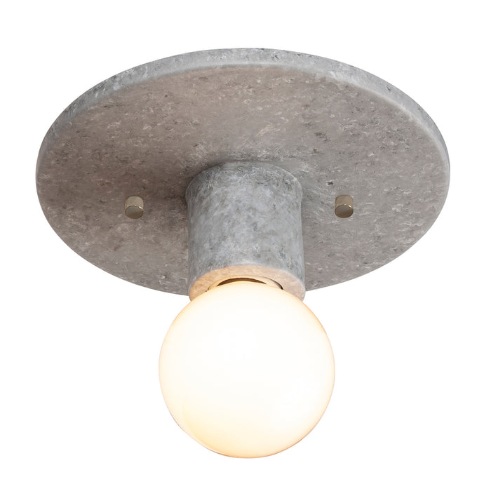Justice Designs CER-6285-CONC One Light Flush-Mount, Concrete