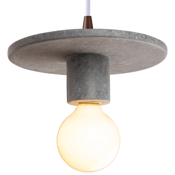 Justice Designs CER-6320-CONC-DBRZ-WTCD One Light Pendant, Concrete
