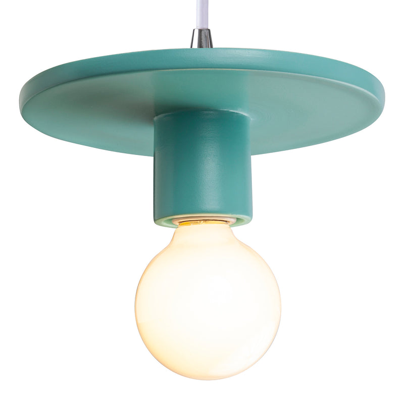Justice Designs CER-6320-RFPL-CROM-WTCD One Light Pendant, Reflecting Pool