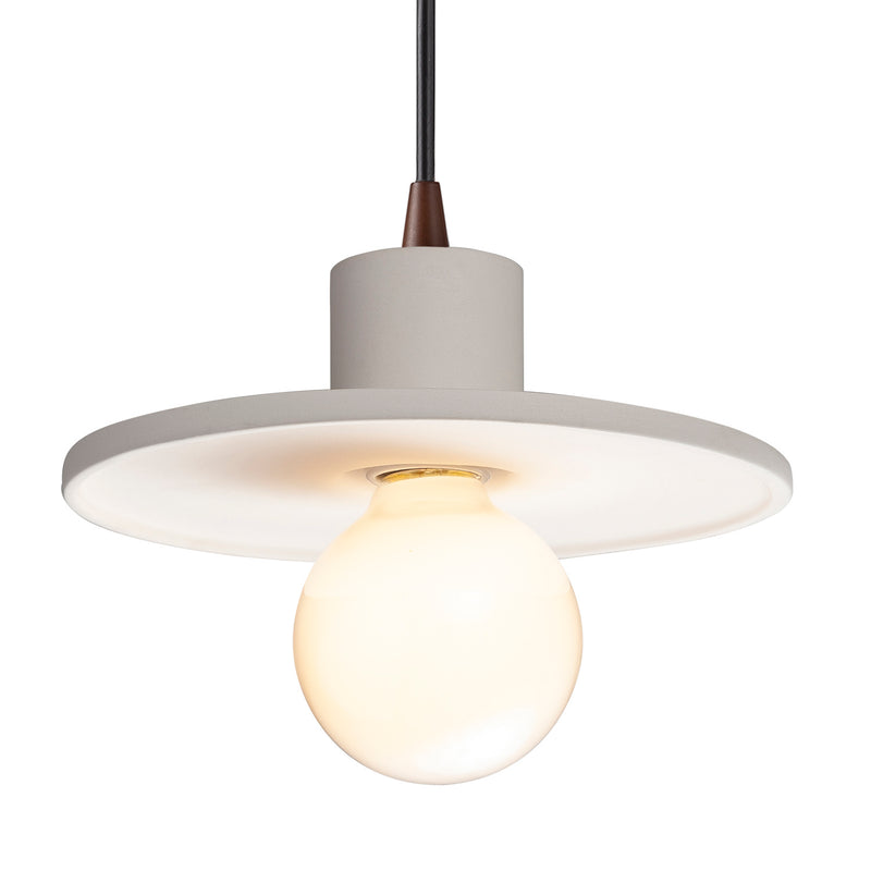 Justice Designs CER-6325-BIS-DBRZ-BKCD One Light Pendant, Bisque