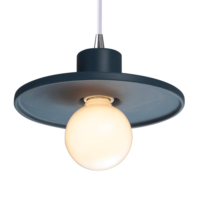 Justice Designs CER-6325-MID-CROM-WTCD One Light Pendant, Midnight Sky