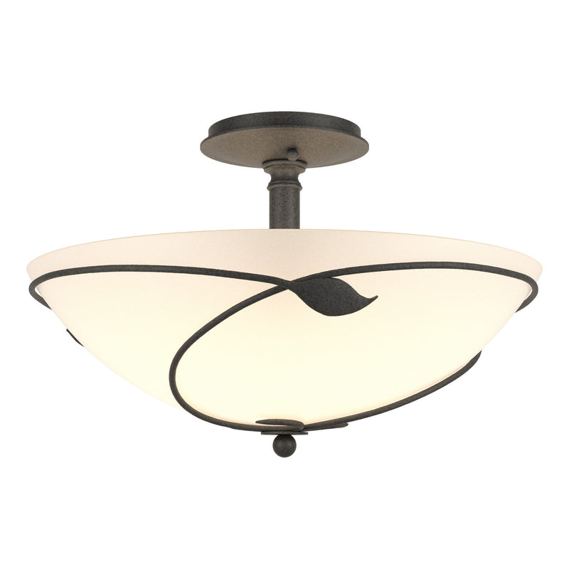 Hubbardton Forge 126732-SKT-20-GG0052 Three Light Semi-Flush Mount, Natural Iron