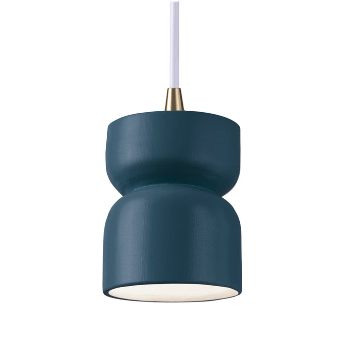 Justice Designs CER-6500-MID-ABRS-WTCD One Light Pendant, Midnight Sky