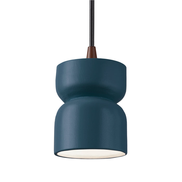 Justice Designs CER-6500-MID-DBRZ-BKCD One Light Pendant, Midnight Sky